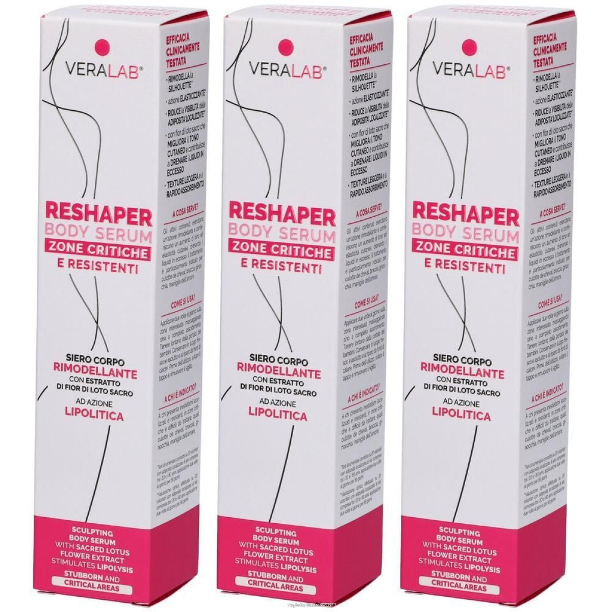 Trova Offerte di veralab reshaper body serum 3x150 ml e compra online