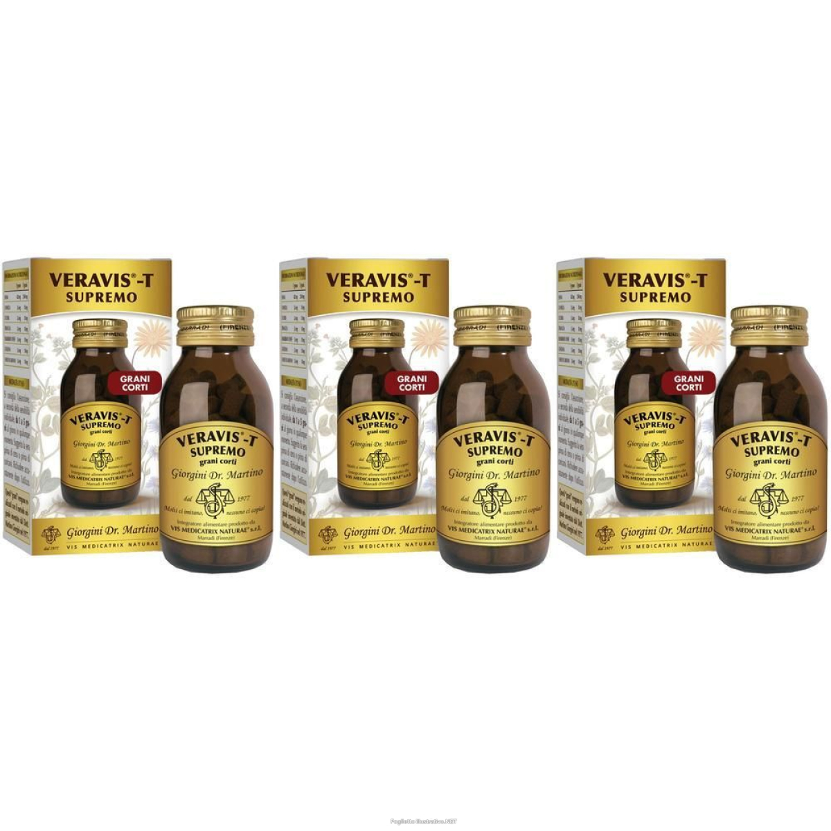 Trova Offerte di veravis-t supremo grani corti 3x90 g pastiglie e compra online