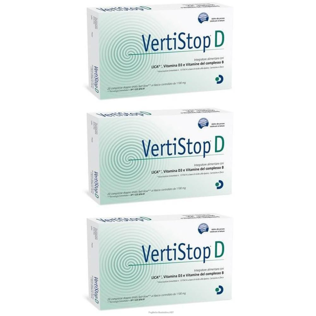 Trova Offerte di vertistop d 20 compresse da 1100 mg 3x20 pz e compra online