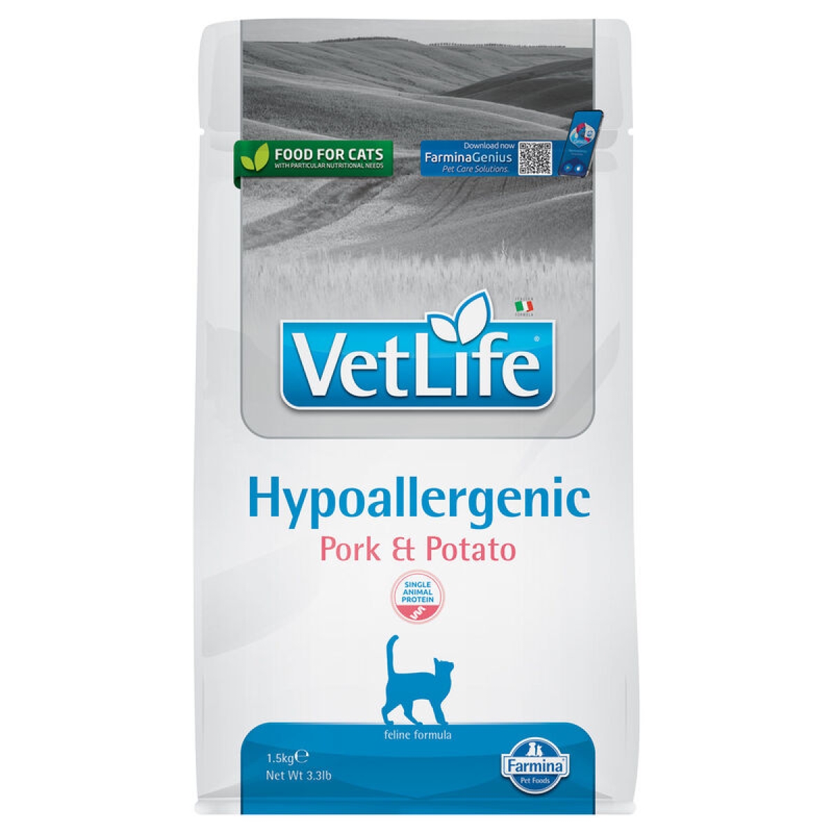 Trova Offerte di Vet life hypoallergenic pork & potato - alimento dietetico completo per gatti con intolleranze alimentari 400 gr e compra online