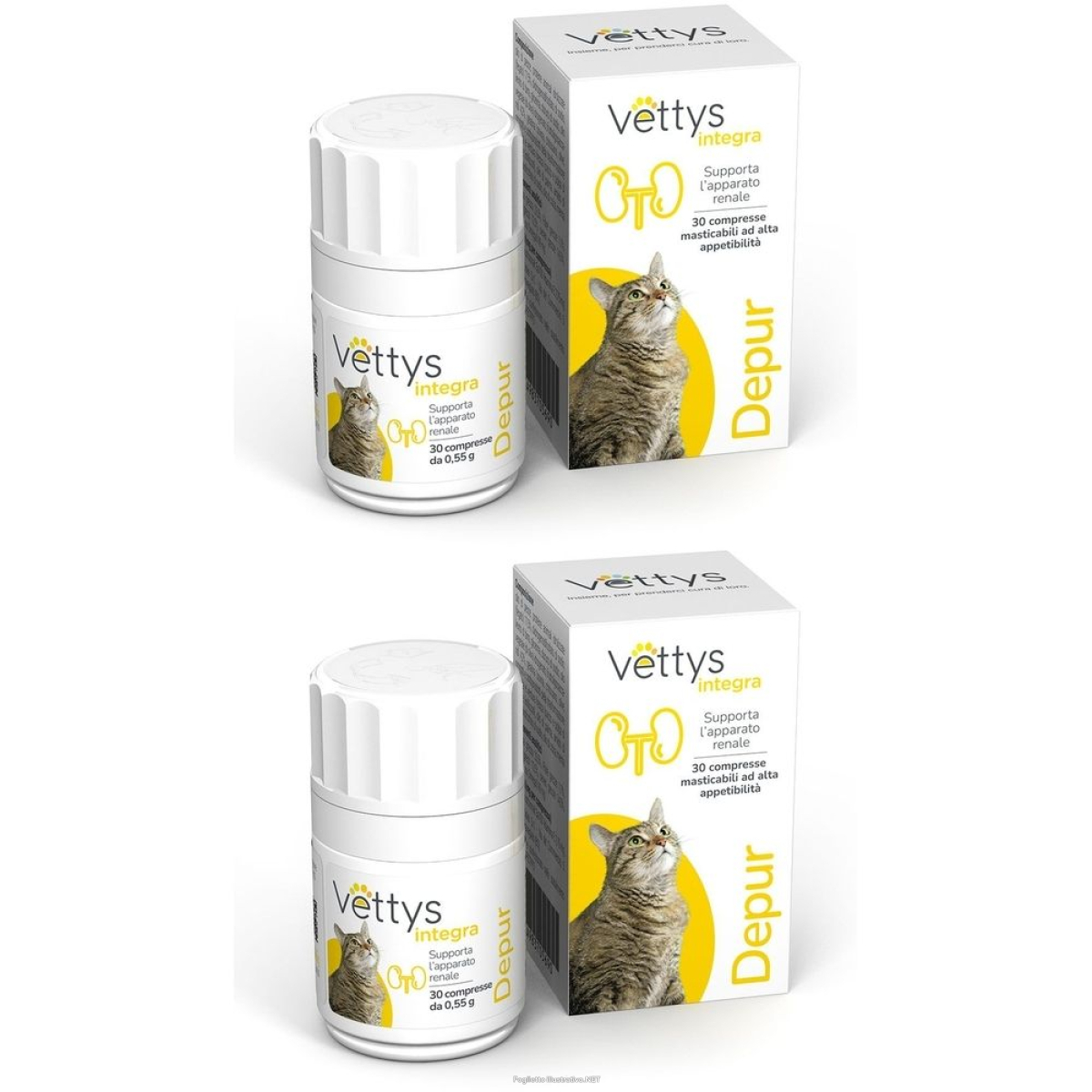 Trova Offerte di vettys integra depur gatto set da 2 2x16,5 g compresse masticabili e compra online