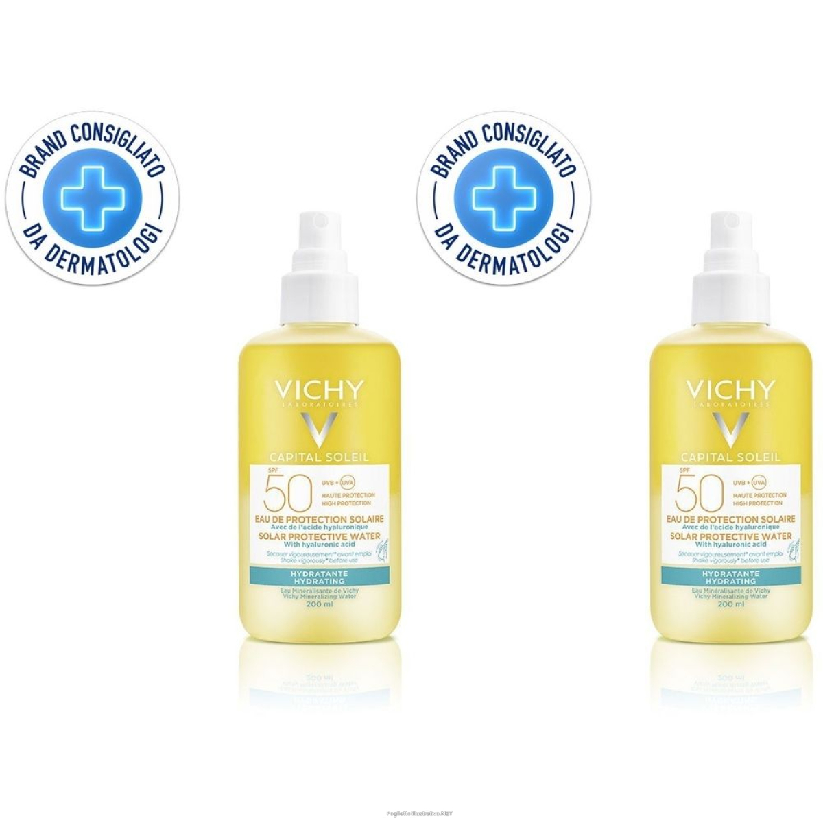 Trova Offerte di vichy capital soleil acqua solare protettiva idratante spf 50 200 ml s e compra online