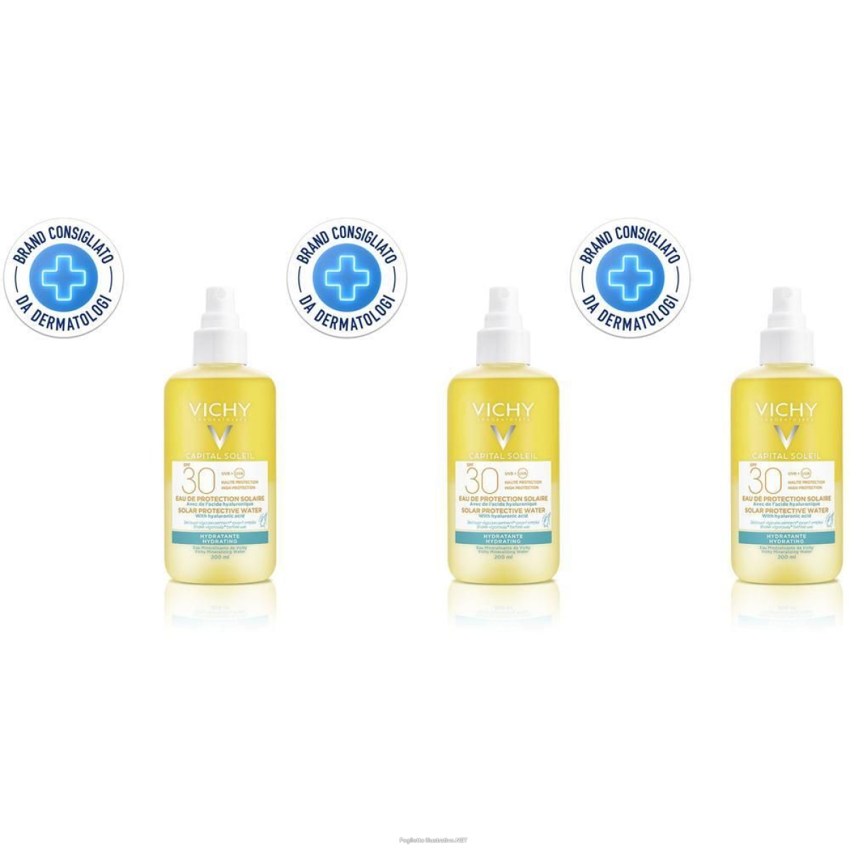 Trova Offerte di vichy capital soleil acqua solare protettiva idratazione intensa spf 3 e compra online