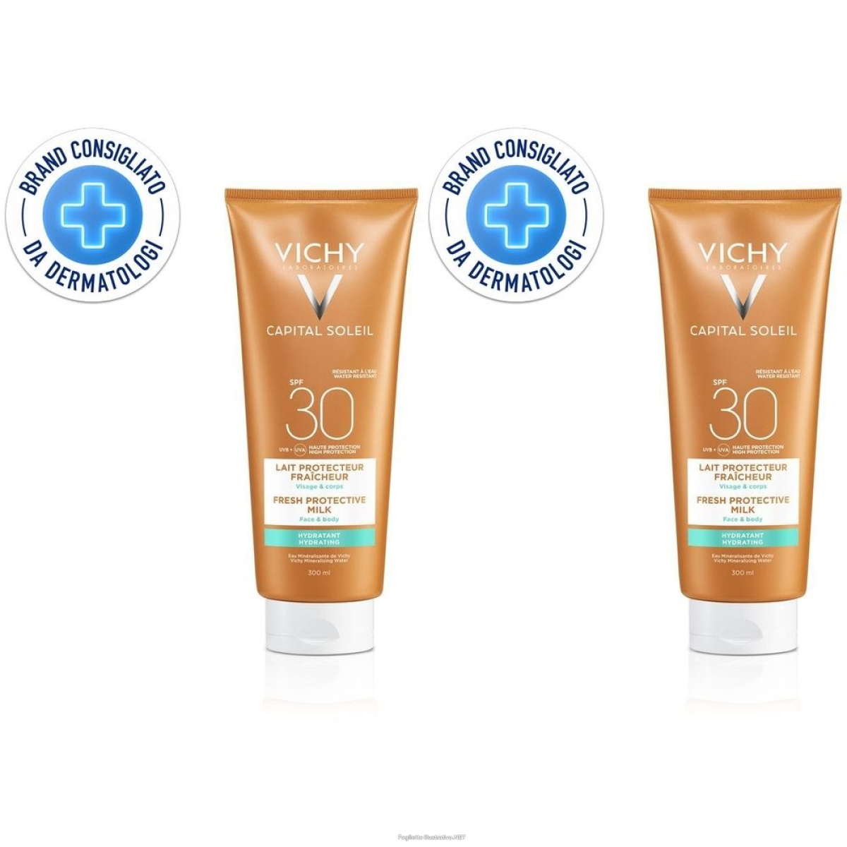 Trova Offerte di vichy capital soleil latte idratante fresco viso e corpo spf 30 300 ml e compra online