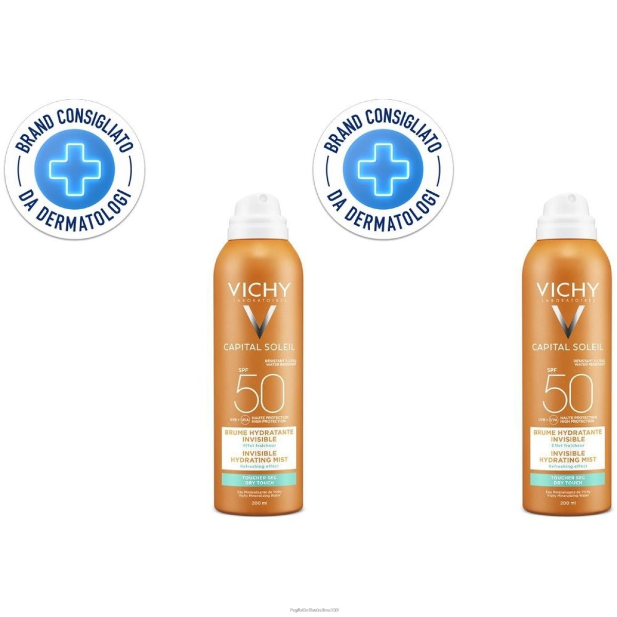 Trova Offerte di vichy capital soleil spray invisibile idratante spf 50 200 ml set da 2 e compra online