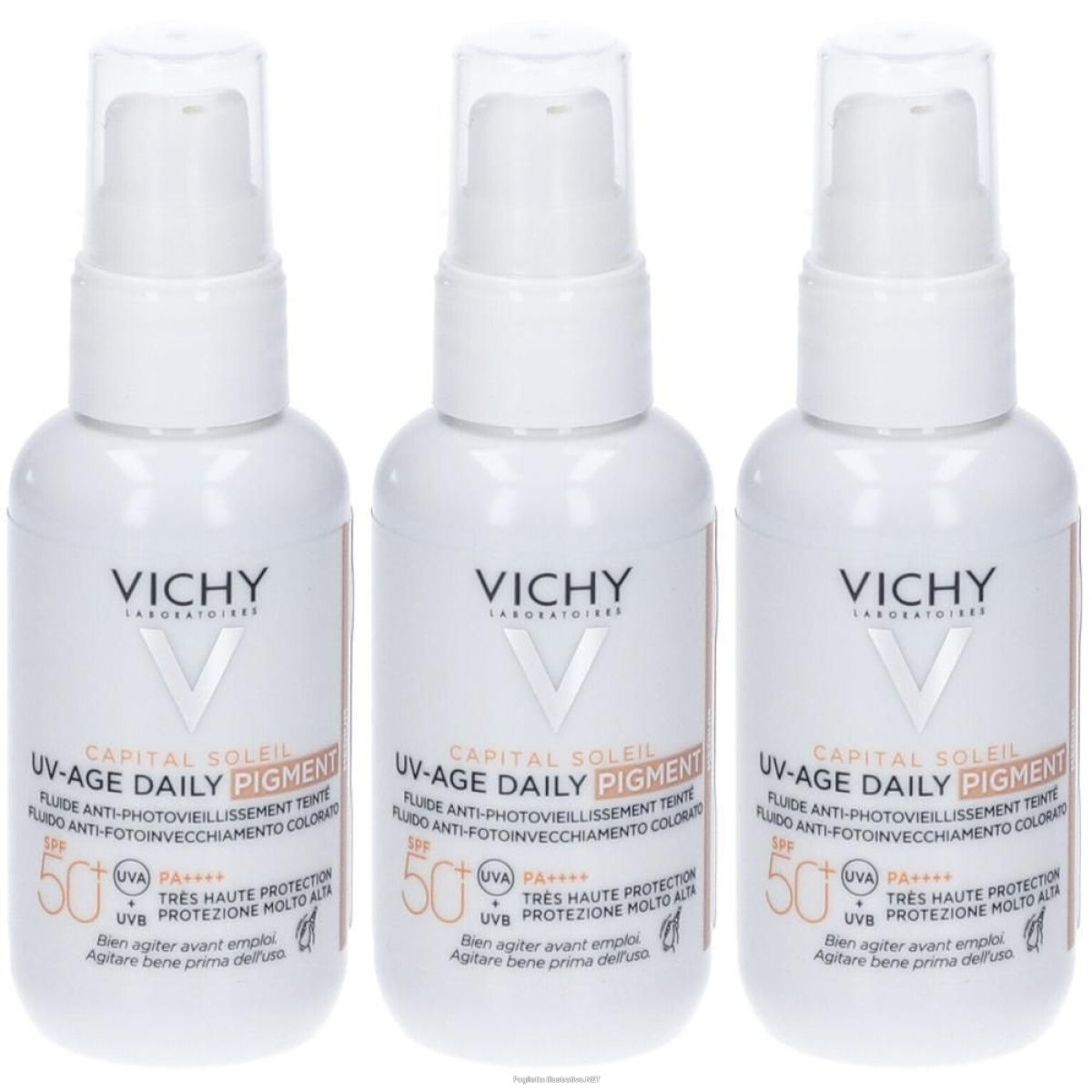 Trova Offerte di vichy capital soleil uv-age daily pigment medium spf50+ protezione ele e compra online