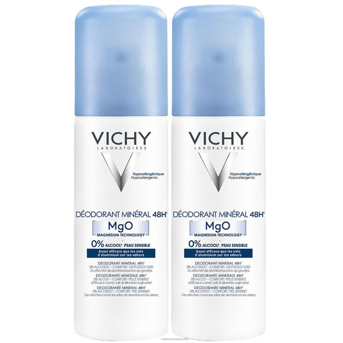Trova Offerte di vichy deodorante pelle sensibile e depilata 125 ml set da 2 2x125 d e compra online