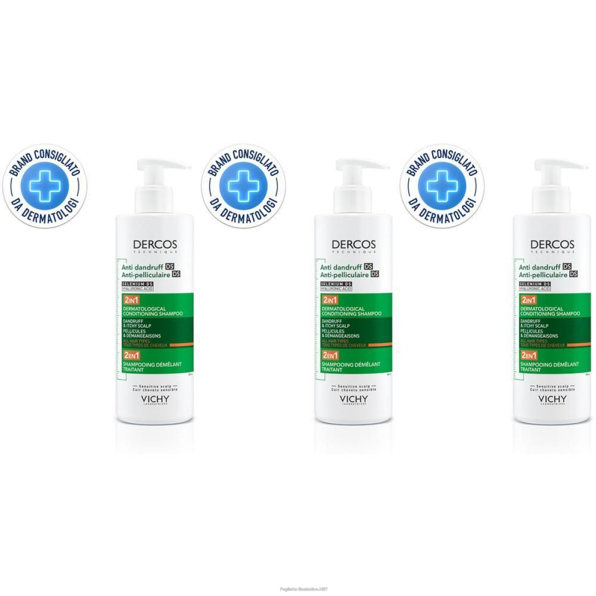 Trova Offerte di vichy dercos 2in1 shampoo + balsamo anti-forfora ds? trattante dermato e compra online