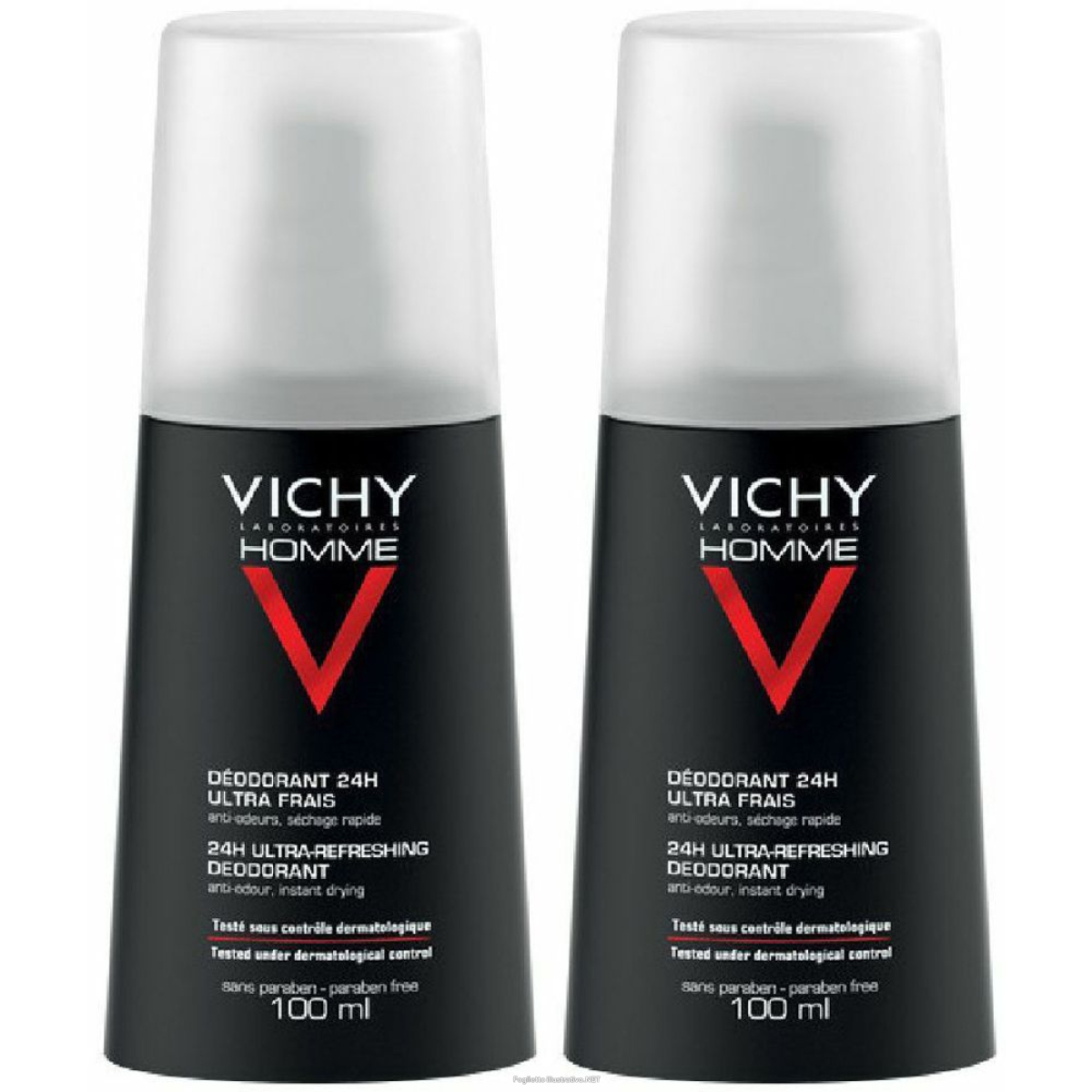 Trova Offerte di vichy homme deodorante 24h ultra -fresco spray 100 ml set da 2 2x100 m e compra online