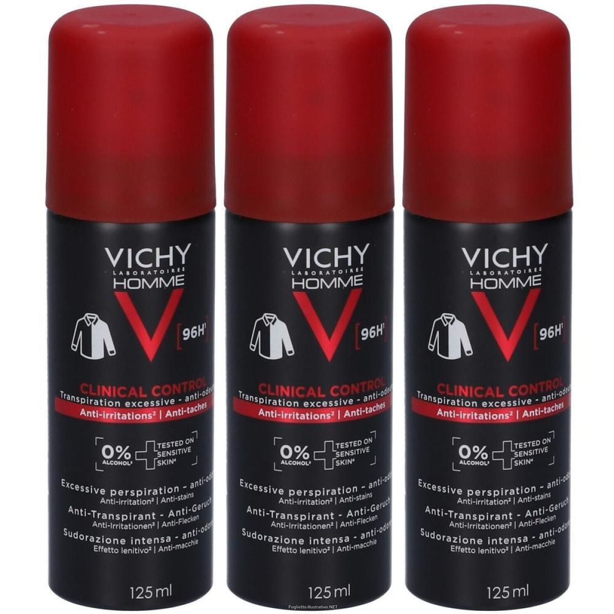 Trova Offerte di vichy homme deodorante spray clinical control 3x125 ml e compra online