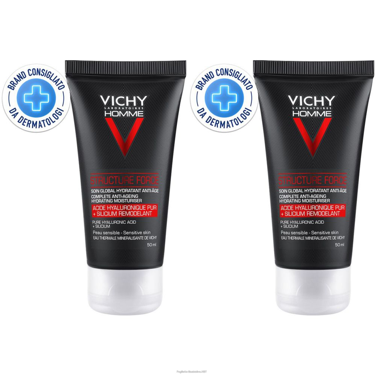 Trova Offerte di vichy homme trattamento anti -eta' structure force viso + occhi con ac e compra online