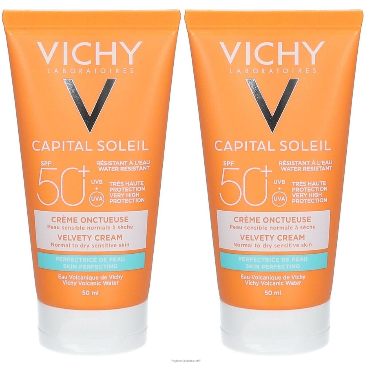 Trova Offerte di vichy ideal soleil crema viso vellutata spf50+ set da 2 2x50 ml e compra online