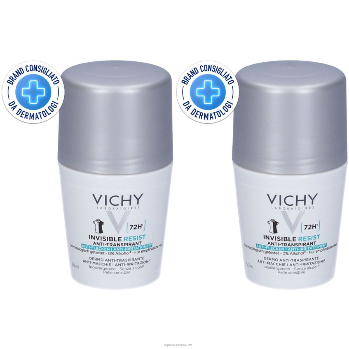 Trova Offerte di vichy invisible resist 72h deodorante roll-on set da 2 2x50 ml e compra online
