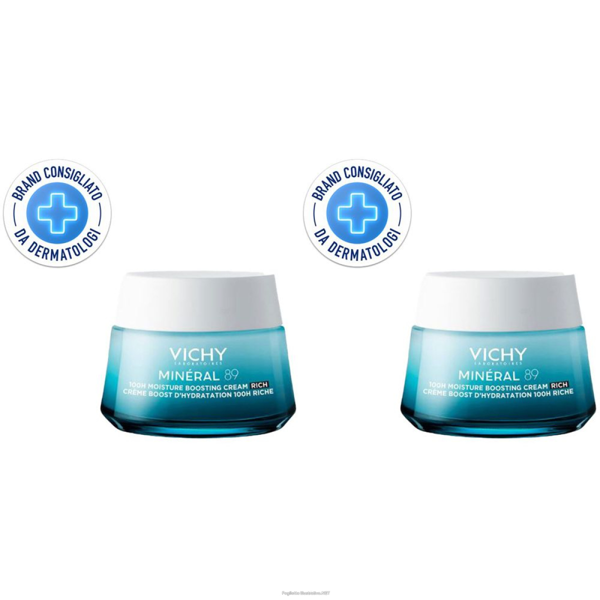 Trova Offerte di vichy mineral 89 crema booster idratante 100h - ricca set da 2 2x50 ml e compra online