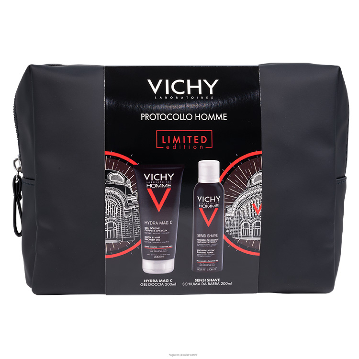 Trova Offerte di vichy protocollo homme pochette con hydra mag c gel doccia 200ml + sensi shave schiuma da barba 200ml e compra online