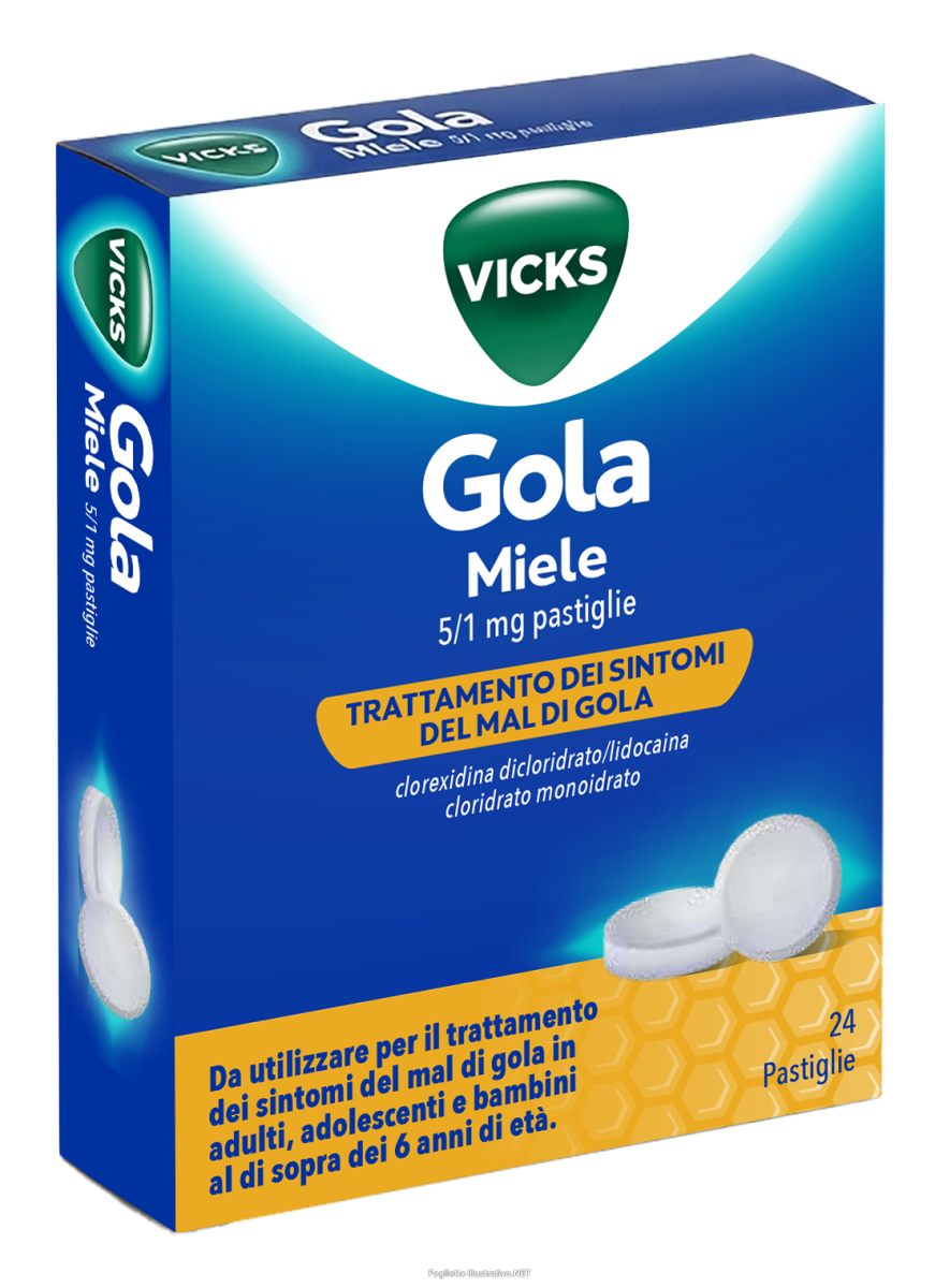 Trova Offerte di vicks gola 5 mg/1 mg pastiglie 24 pastiglie gusto miele in blister al-pvc/petfe e compra online