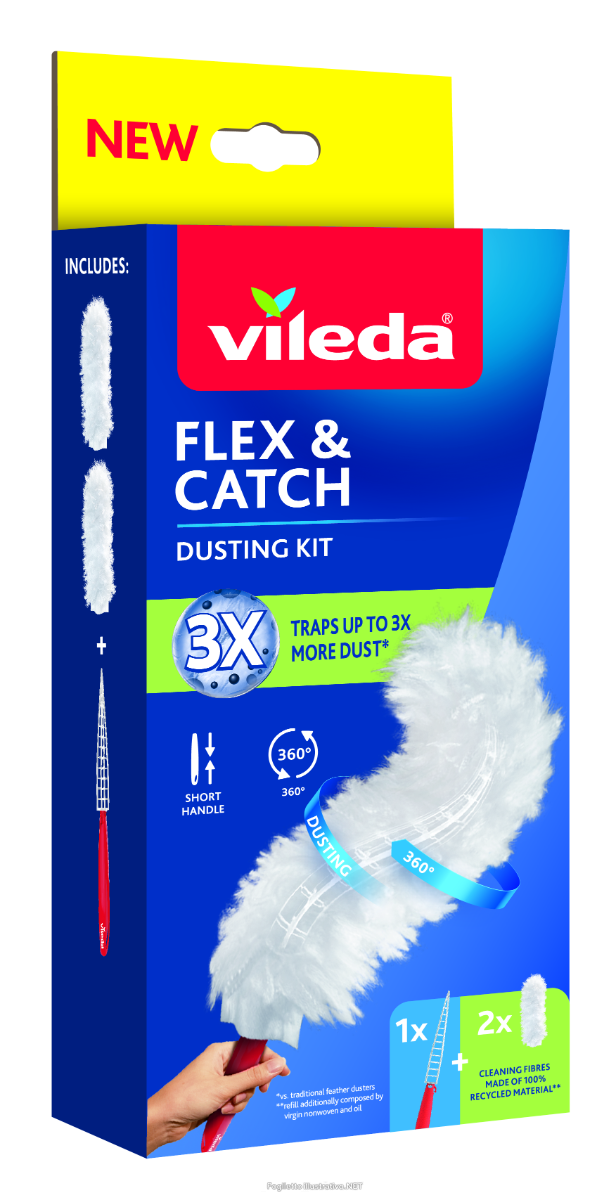 Trova Offerte di vileda flex & catch short kit system + 2 refills e compra online