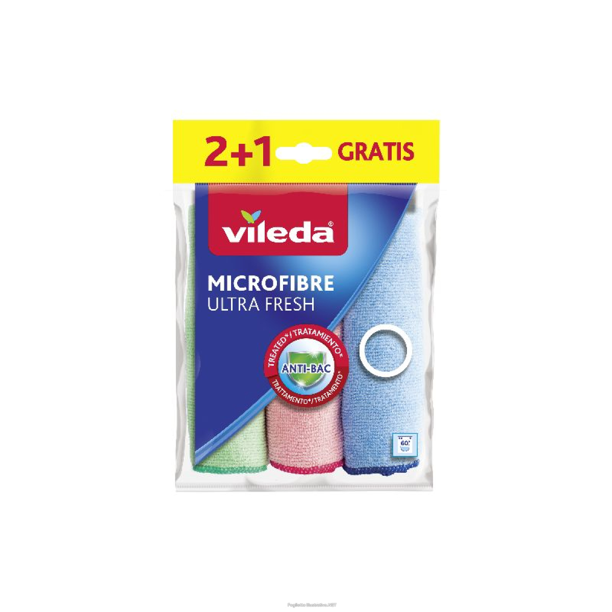 Trova Offerte di vileda - microfibre ultra fresh - 3 panni in microfibra - colori assortiti e compra online