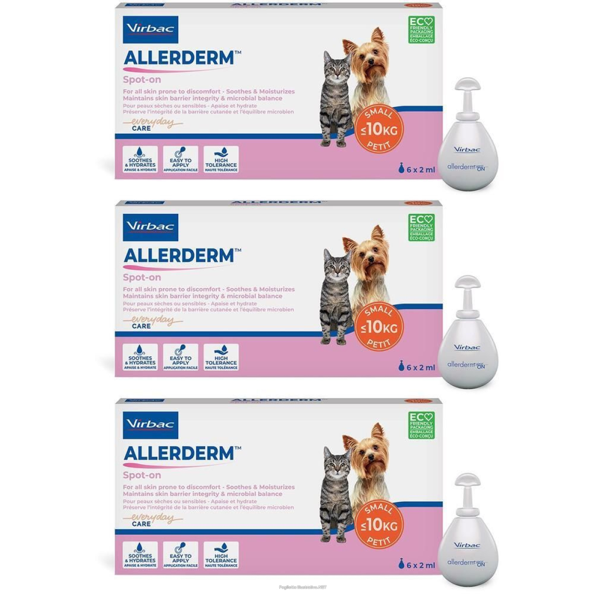 Trova Offerte di virbac allerderm spot on cani sotto 10 kg - 6 pipette da 2ml 3x6x2 ml e compra online