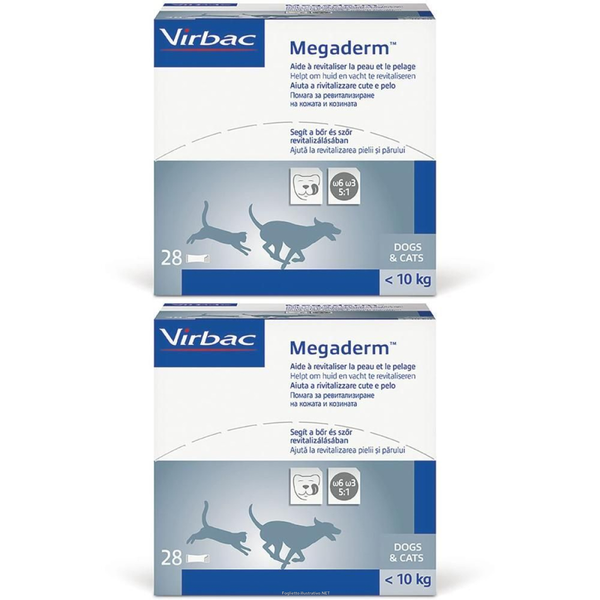 Trova Offerte di virbac megaderm per gatti e cani inferiori a 10 kg 2x28x4 ml bustina e compra online