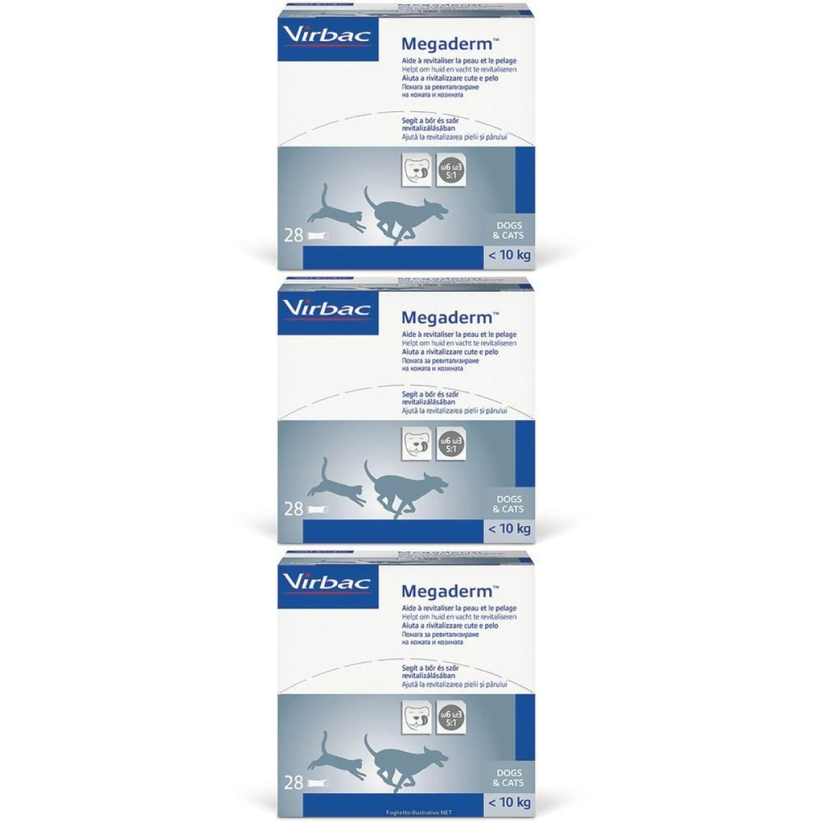 Trova Offerte di virbac megaderm per gatti e cani inferiori a 10 kg 3x28x4 ml bustina e compra online