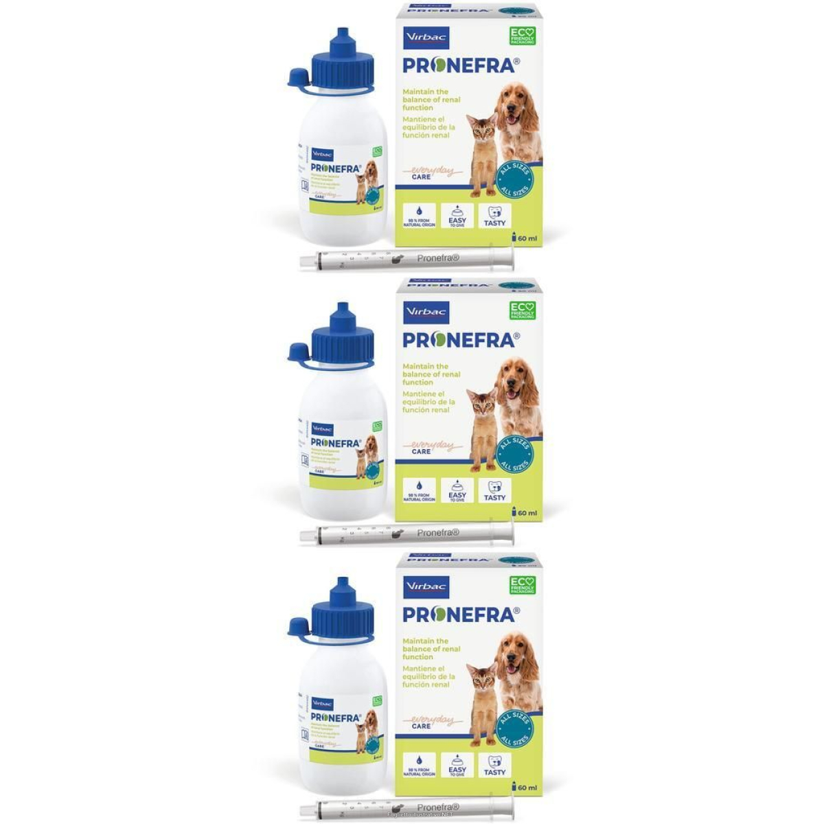 Trova Offerte di virbac pronefra supporto renale di cani e gatti 60ml 3x60 ml e compra online
