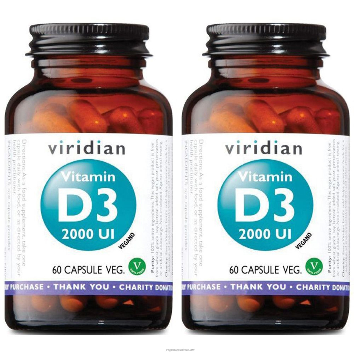 Trova Offerte di viridian vitamin d3 2000 ui set da 2 2x60 pz capsule e compra online