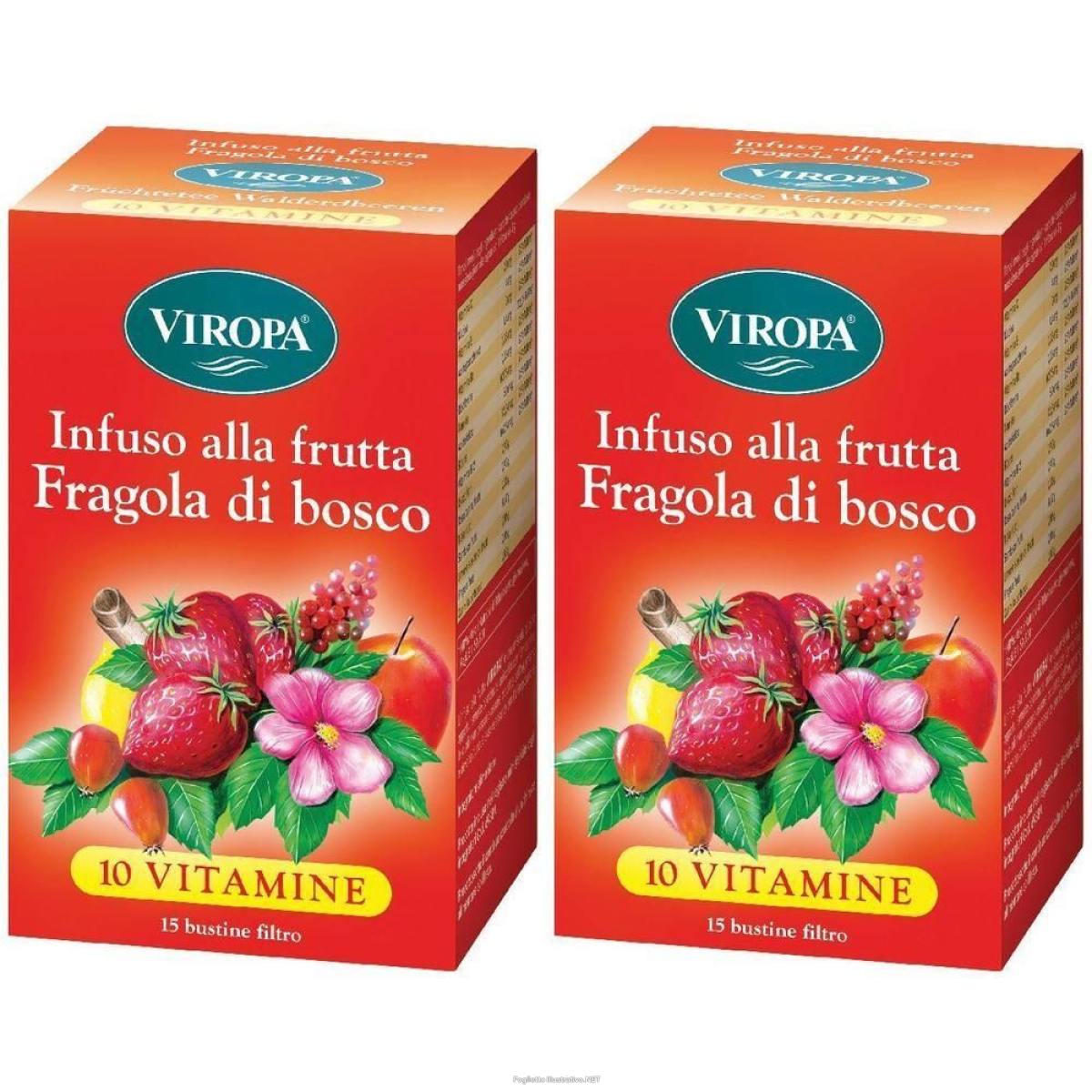 Trova Offerte di viropa infuso alla frutta 10 vitamine fragola del bosco bustine 2x15 p e compra online