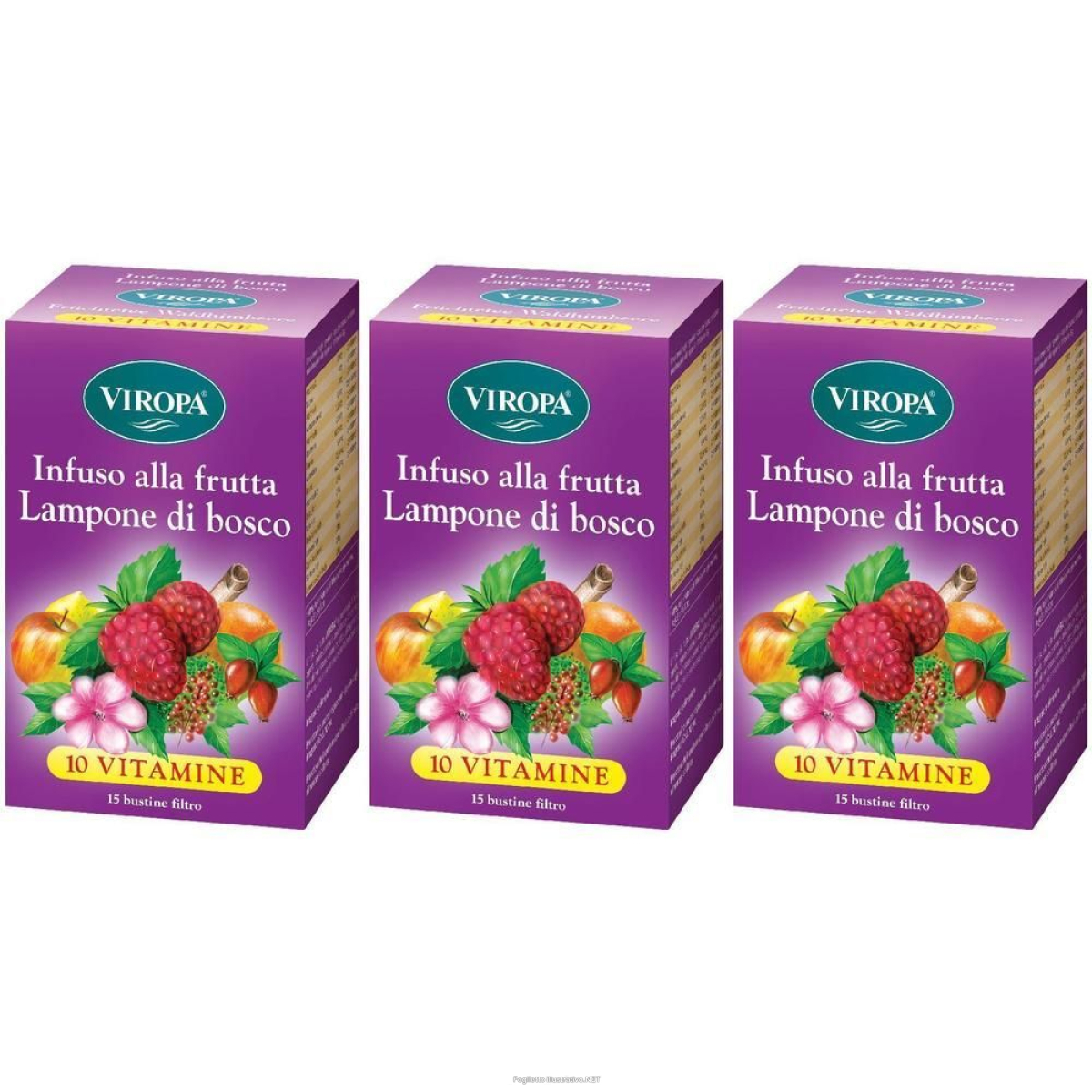 Trova Offerte di viropa infuso alla frutta 10 vitamine lampone di bosco bustine 3x15 pz e compra online