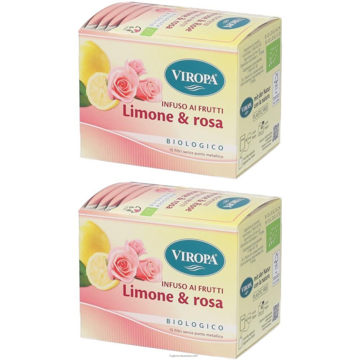 Trova Offerte di viropa infuso limone e rosa bio filtri 2x36 g e compra online