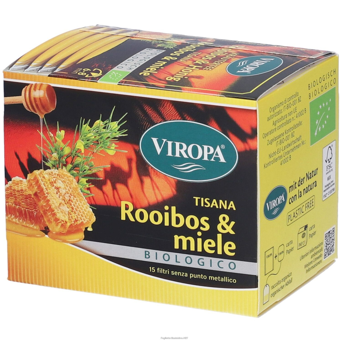 Trova Offerte di viropa tisana rooibos&miele biologico filtri 30 g bustine filtro e compra online