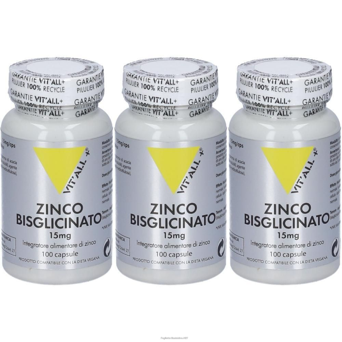 Trova Offerte di vit'all+ ® zinco bisglicinato 3x24 g capsule e compra online