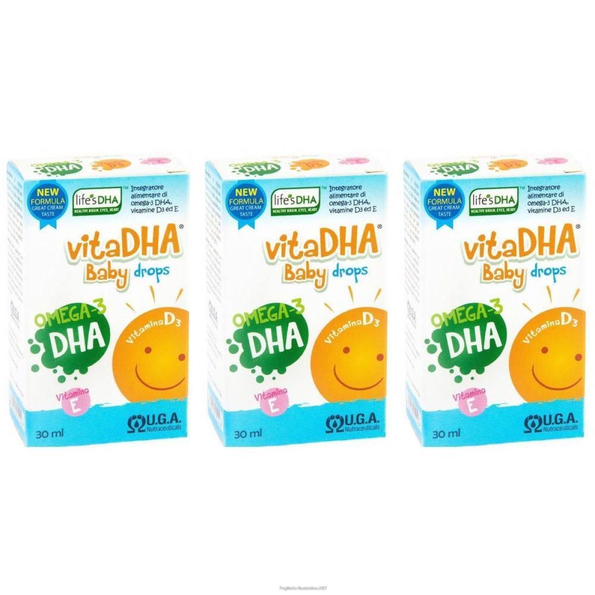Trova Offerte di vitadha baby drops con omega-3 dha e vitamina e 3x30 ml gocce orali e compra online
