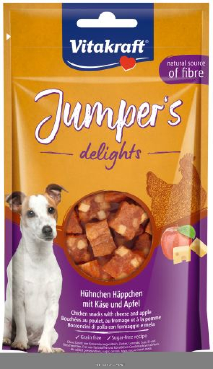 Trova Offerte di vitakraft cane snack jumpers delights pollo formaggio mela 80gr e compra online