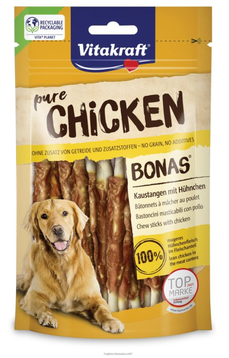 Trova Offerte di vitakraft cane snack pure chicken bonas bastoncini masticabili con pollo 80gr e compra online