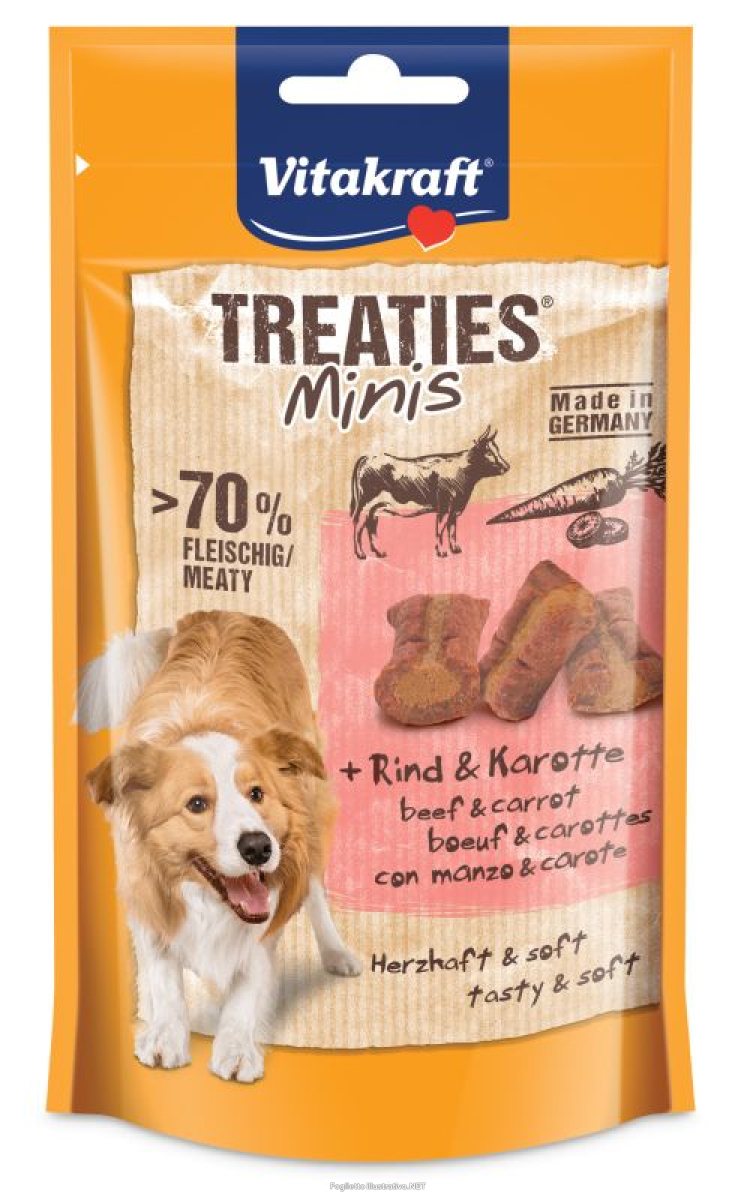 Trova Offerte di vitakraft cane snack treaties minis con manzo e carote 48gr e compra online