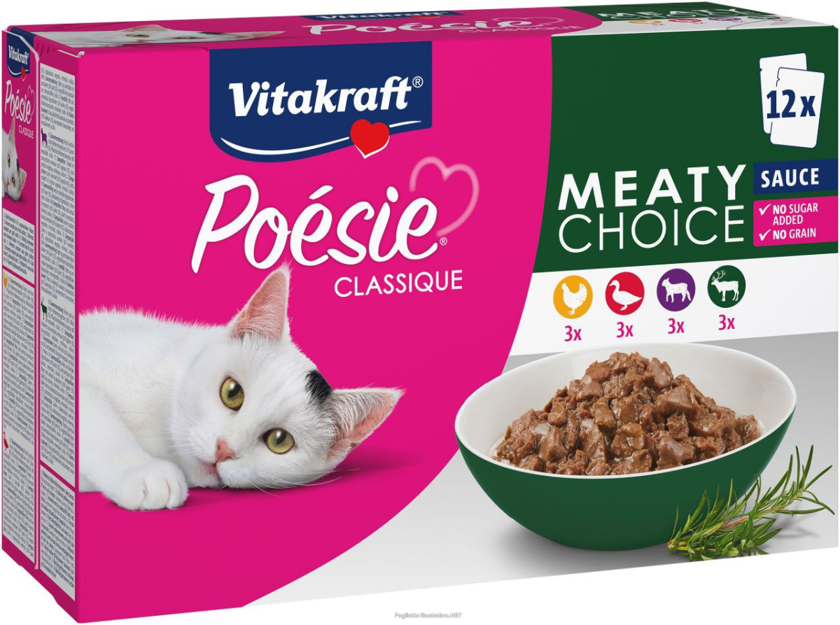 Trova Offerte di vitakraft gatto poesie classique meatysauce 12x85gr (bustina) e compra online