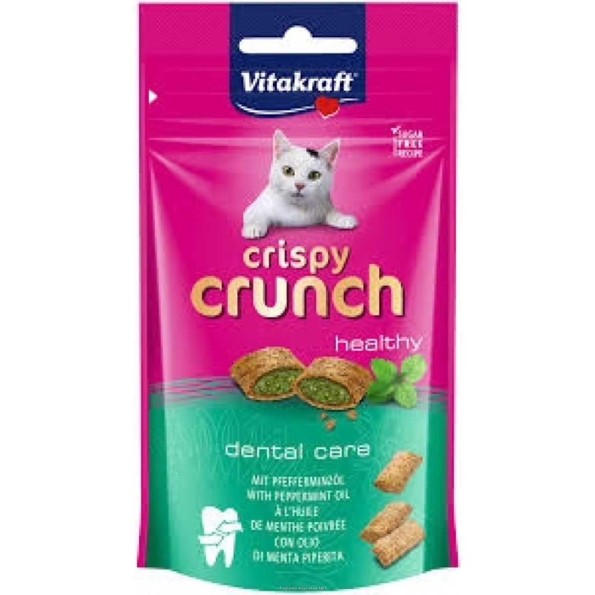 Trova Offerte di vitakraft gatto snack crispy crunch healthy dental care menta 60gr e compra online