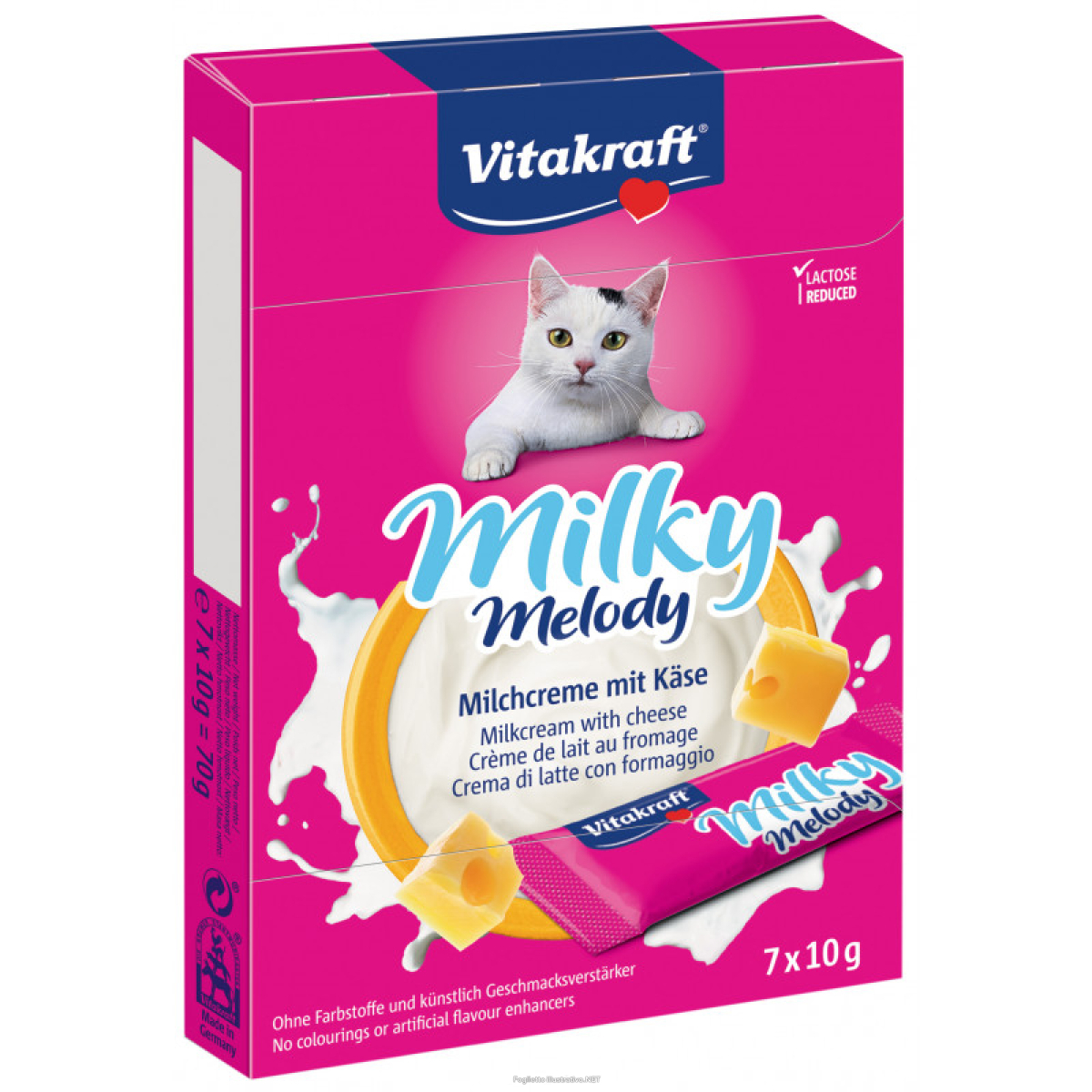 Trova Offerte di vitakraft gatto snack milky melody latte formaggio sticks 7x10gr e compra online