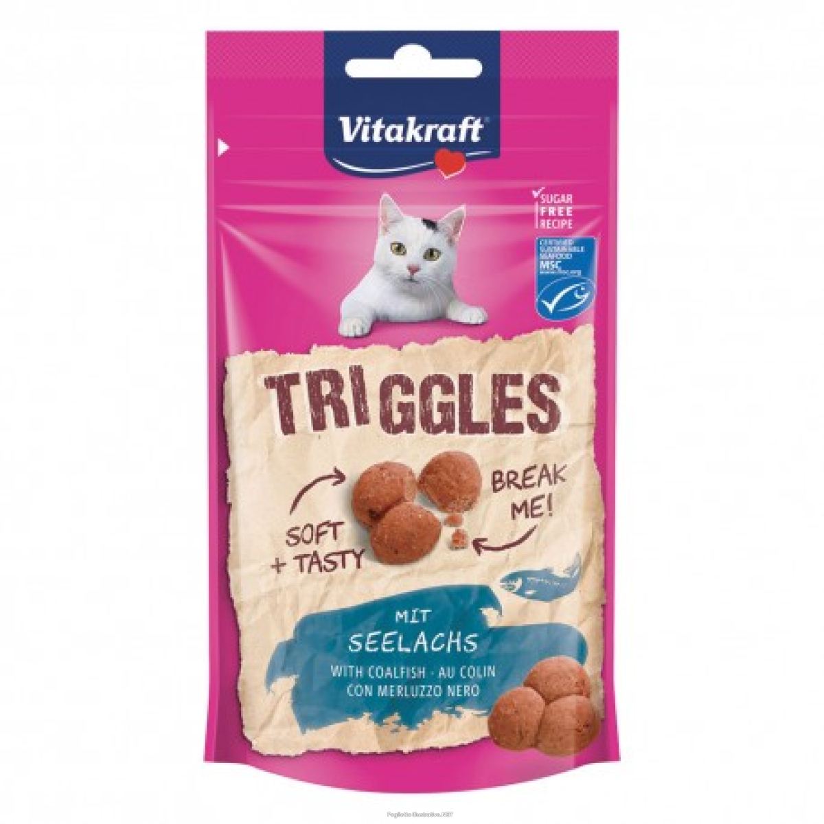 Trova Offerte di vitakraft gatto snack triggles merluzzo nero 40gr e compra online