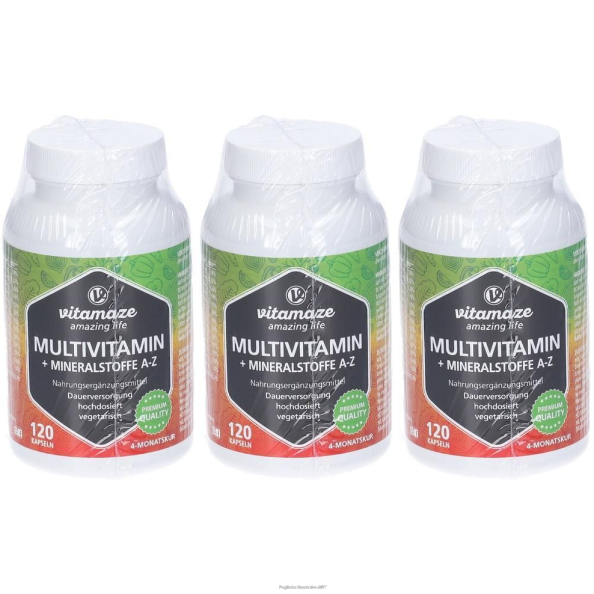 Trova Offerte di vitamaze multivitaminico + minerali a-z 3x112,8 g capsule e compra online