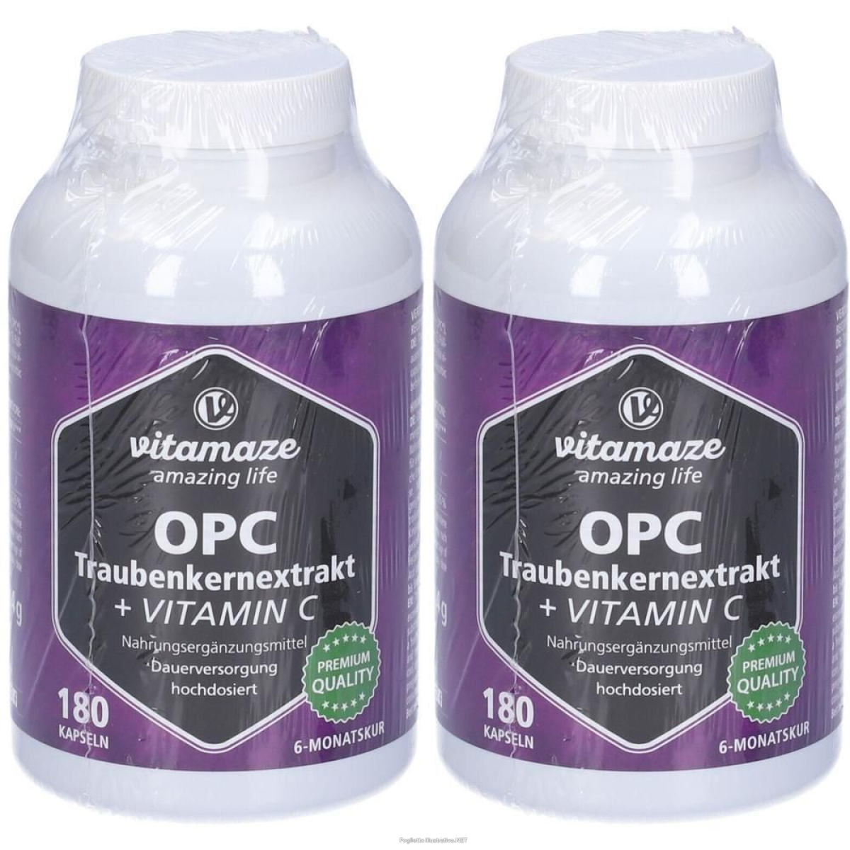 Trova Offerte di vitamaze opc estratto semi di uva + vitamina c compresse 2x158,4 g com e compra online