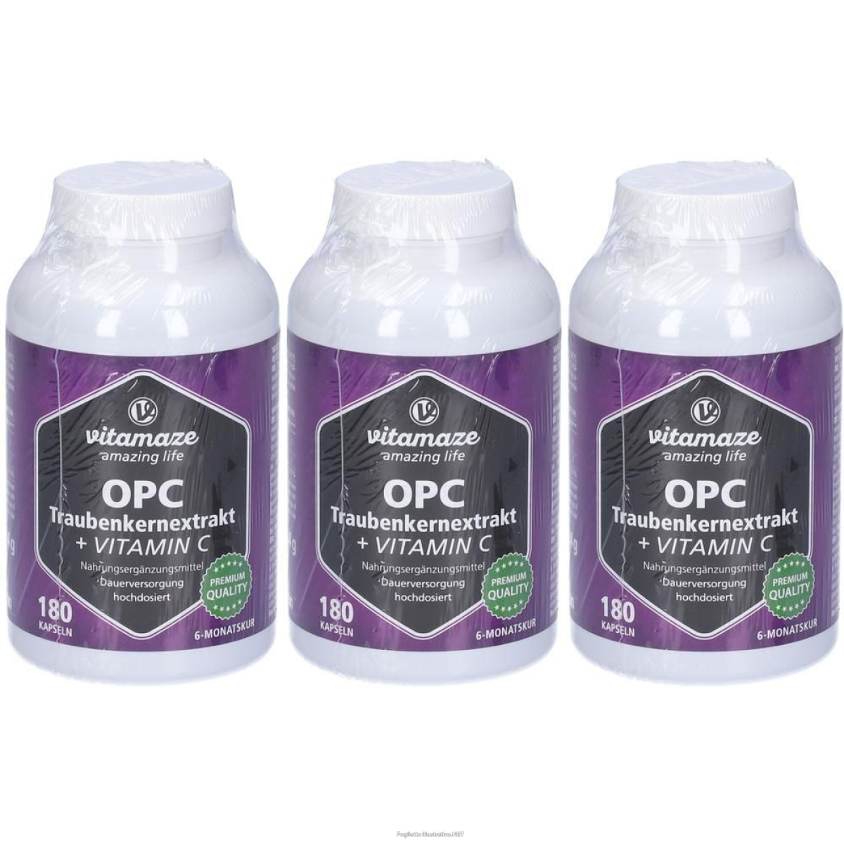 Trova Offerte di vitamaze opc estratto semi di uva + vitamina c compresse 3x158,4 g com e compra online
