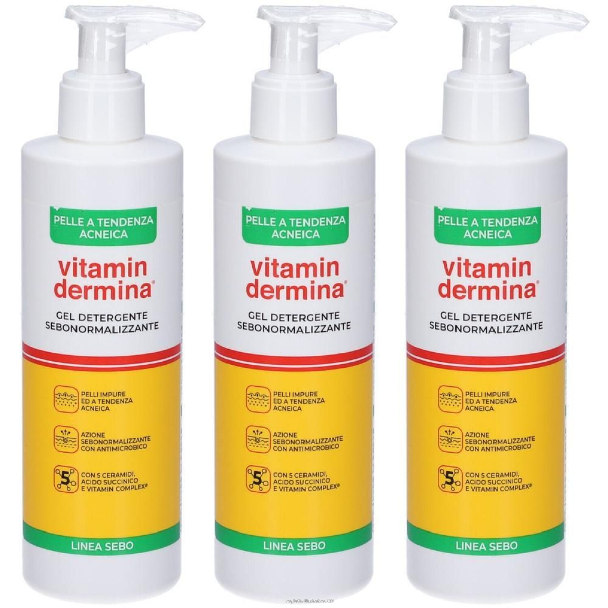 Trova Offerte di vitamin dermina gel detergente sebonormalizzante 3x240 ml e compra online