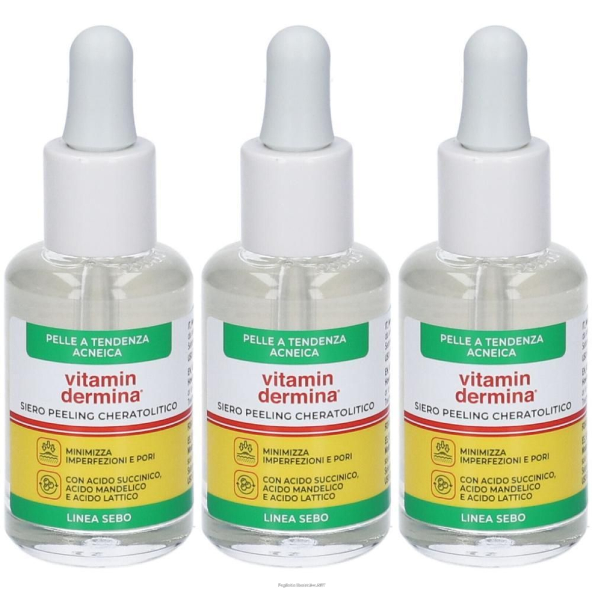 Trova Offerte di vitamin dermina siero peeling cheratolitico 3x30 ml e compra online