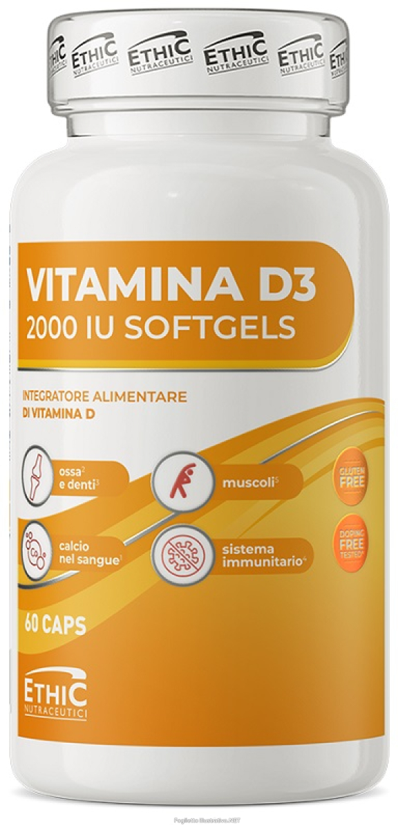 Trova Offerte di vitamina d3 2000 iu integratore per il supporto di ossa denti e sistema immunitario 60 capsule softgels e compra online