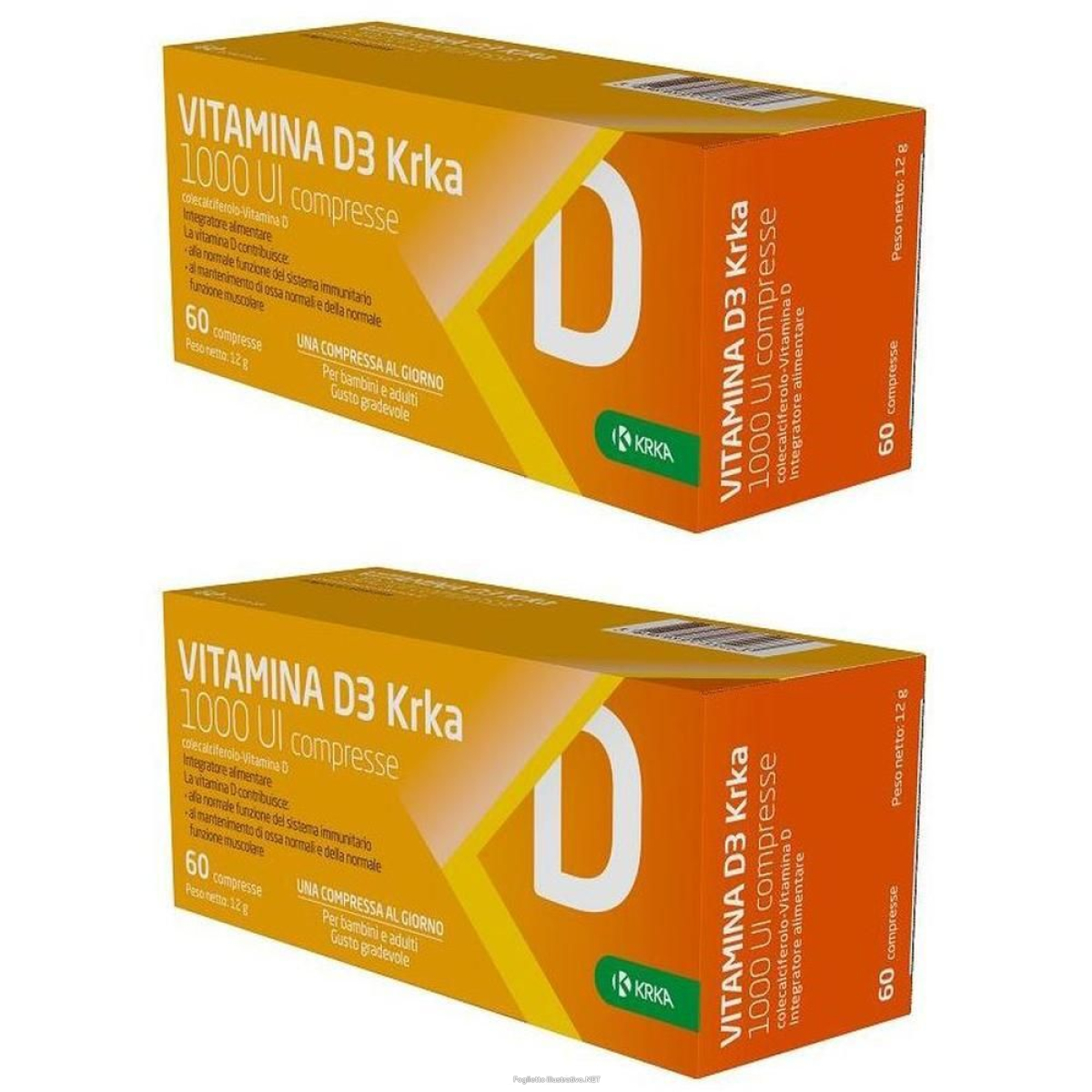 Trova Offerte di vitamina d3 krka 1000 ui 60 compresse 2x12 g e compra online