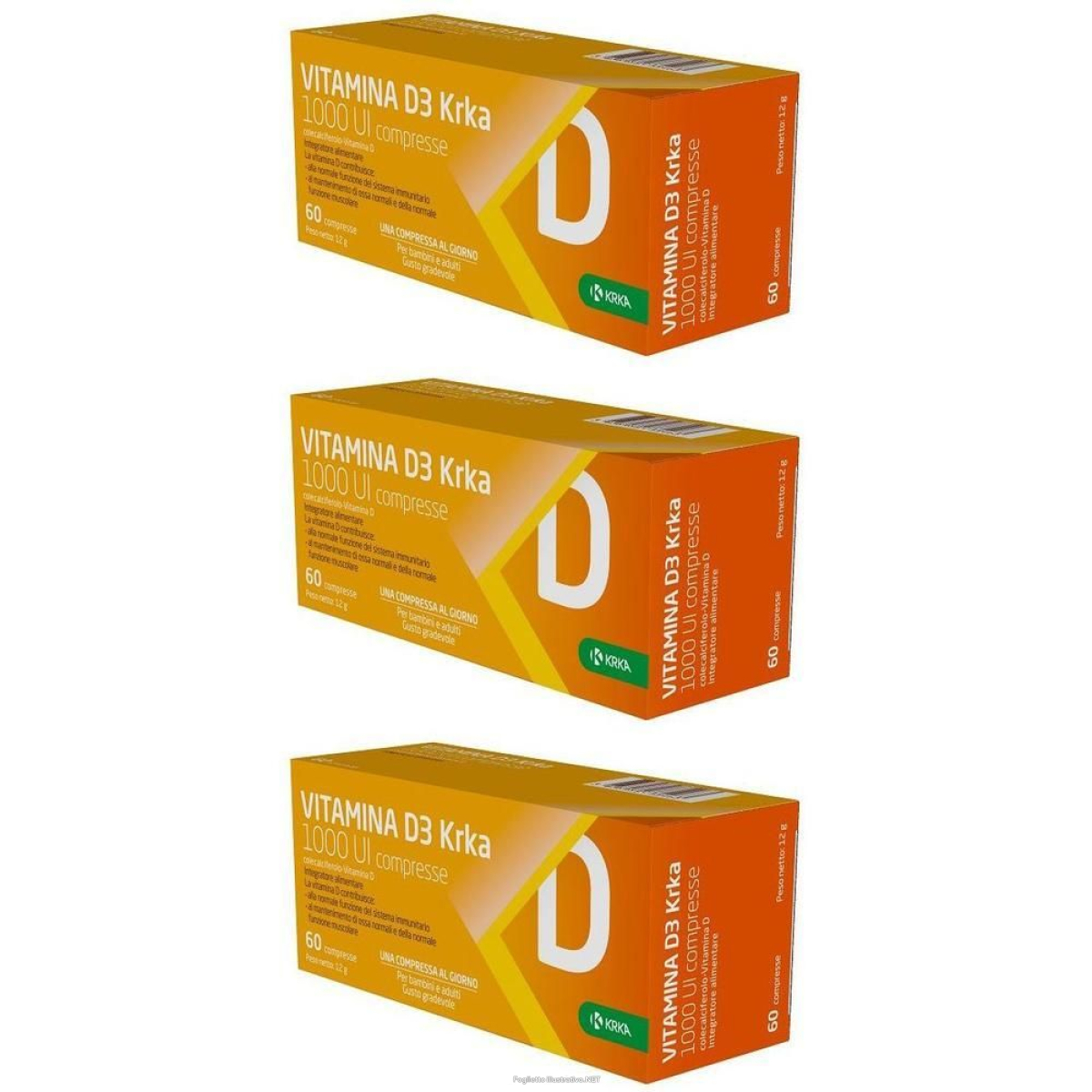 Trova Offerte di vitamina d3 krka 1000 ui 60 compresse 3x12 g e compra online