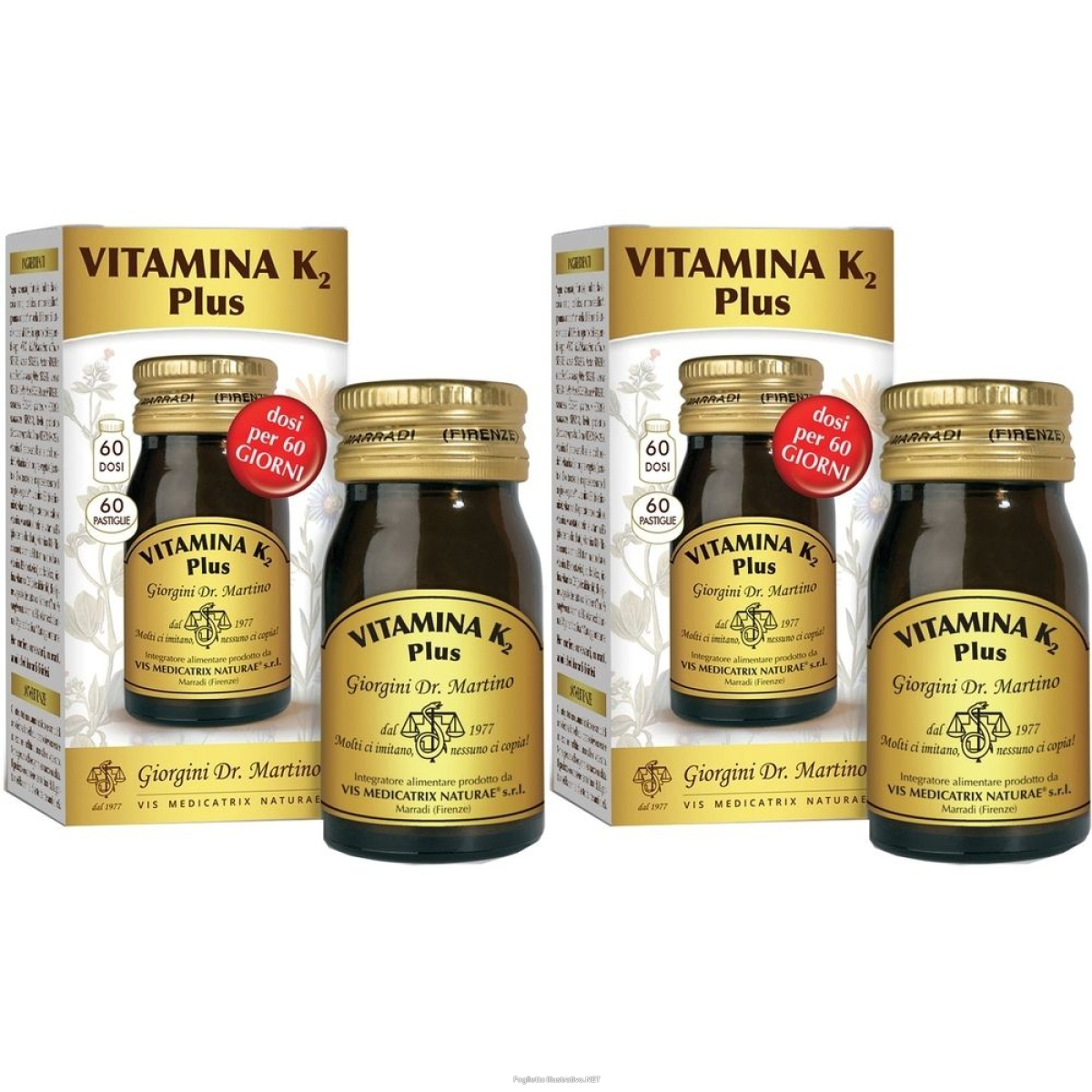 Trova Offerte di vitamina k2 plus 60 pastiglie set da 2 2x60 pz e compra online