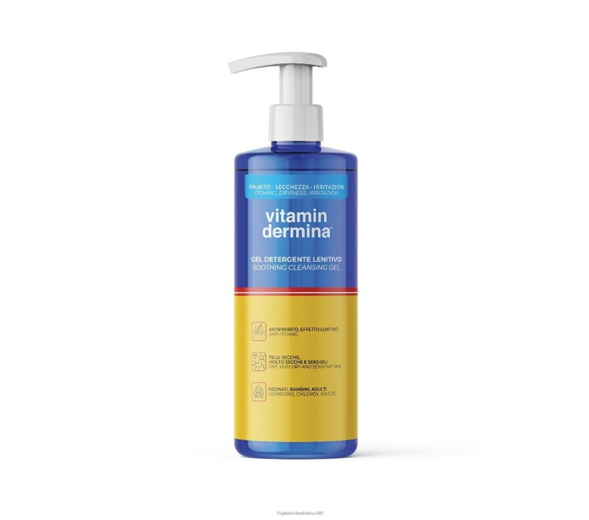 Trova Offerte di vitamindermina gel detergente lenitivo per contrastare prurito secchezza e irritazioni della pelle 1 litro e compra online
